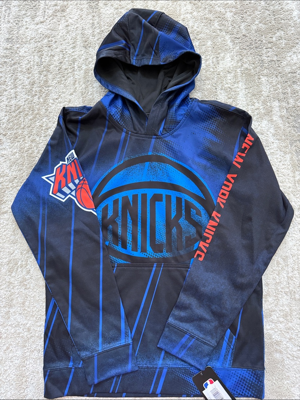 NBA Youth Blue & Black Pullover Hoodie with Logo Tag